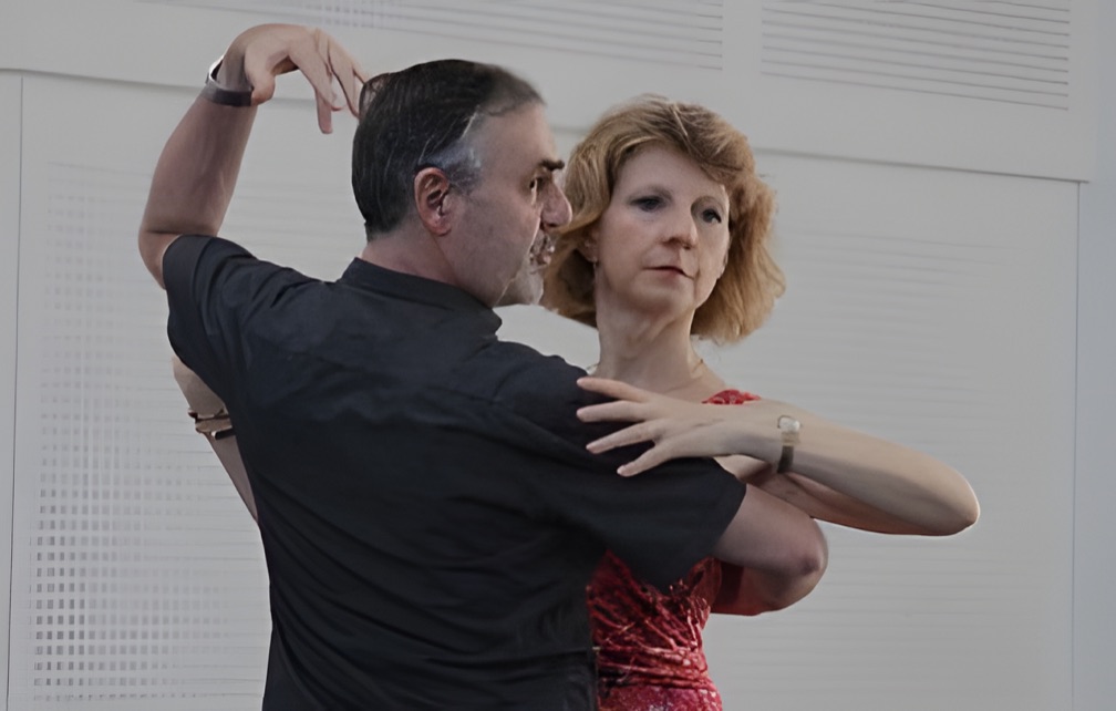 Francis et Agnès, professeurs de danse à Strasbourg, sur la piste
